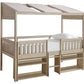 Wrenalyn Twin Loft Bed with Under Bed Bookcase Storage