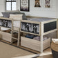 Wrenalyn Twin Loft Bed with Under Bed Bin Storage