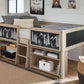 Wrenalyn Twin Loft Bed with Under Bed Bookcase Storage