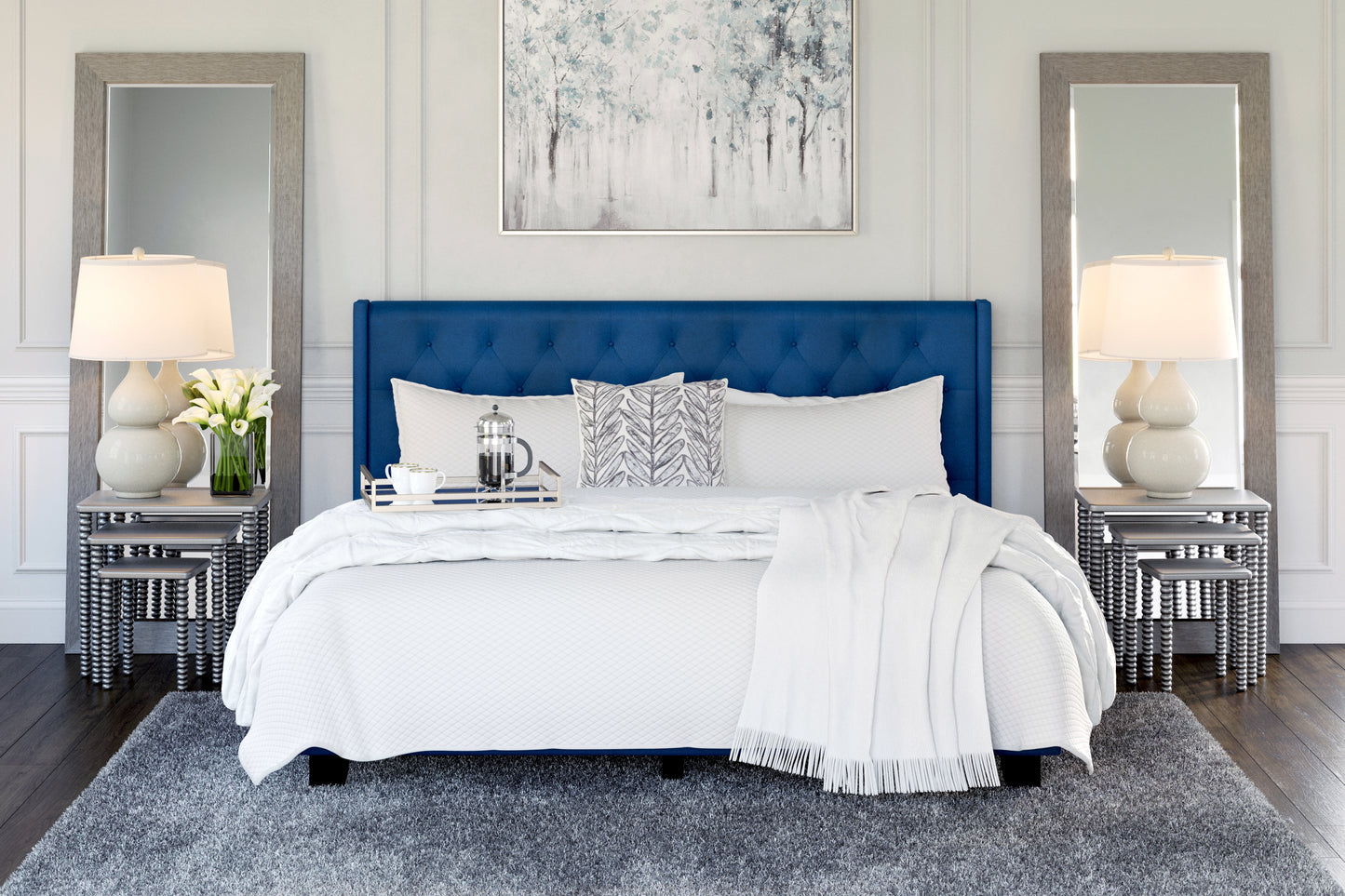 Vintasso King Upholstered Bed