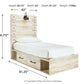 Cambeck Twin Panel Bed with 2 Storage Drawers
