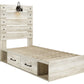 Cambeck Twin Panel Bed with 2 Storage Drawers