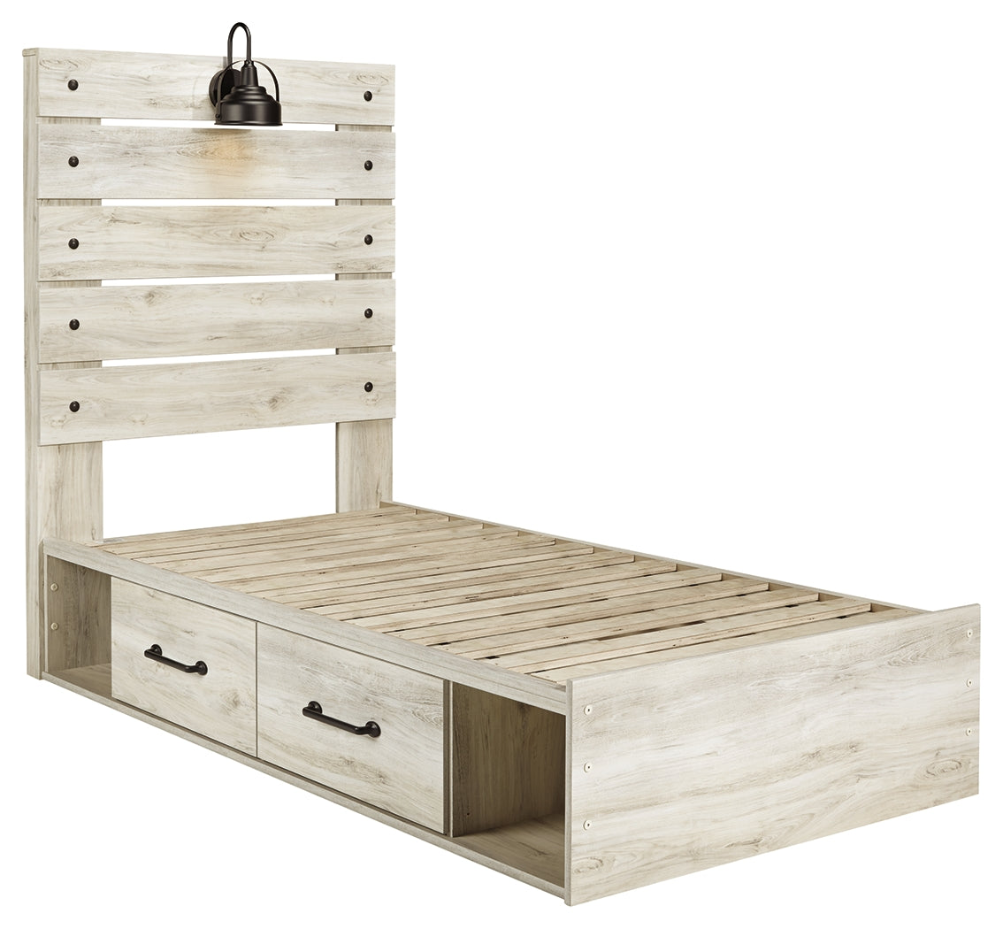 Cambeck Twin Panel Bed with 2 Storage Drawers