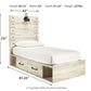 Cambeck Twin Panel Bed with 4 Storage Drawers