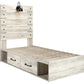 Cambeck Twin Panel Bed with 4 Storage Drawers