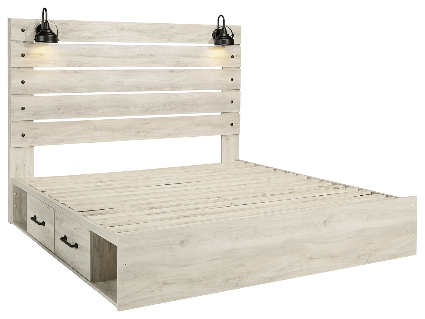 Cambeck King Panel Bed with 4 Storage Drawers