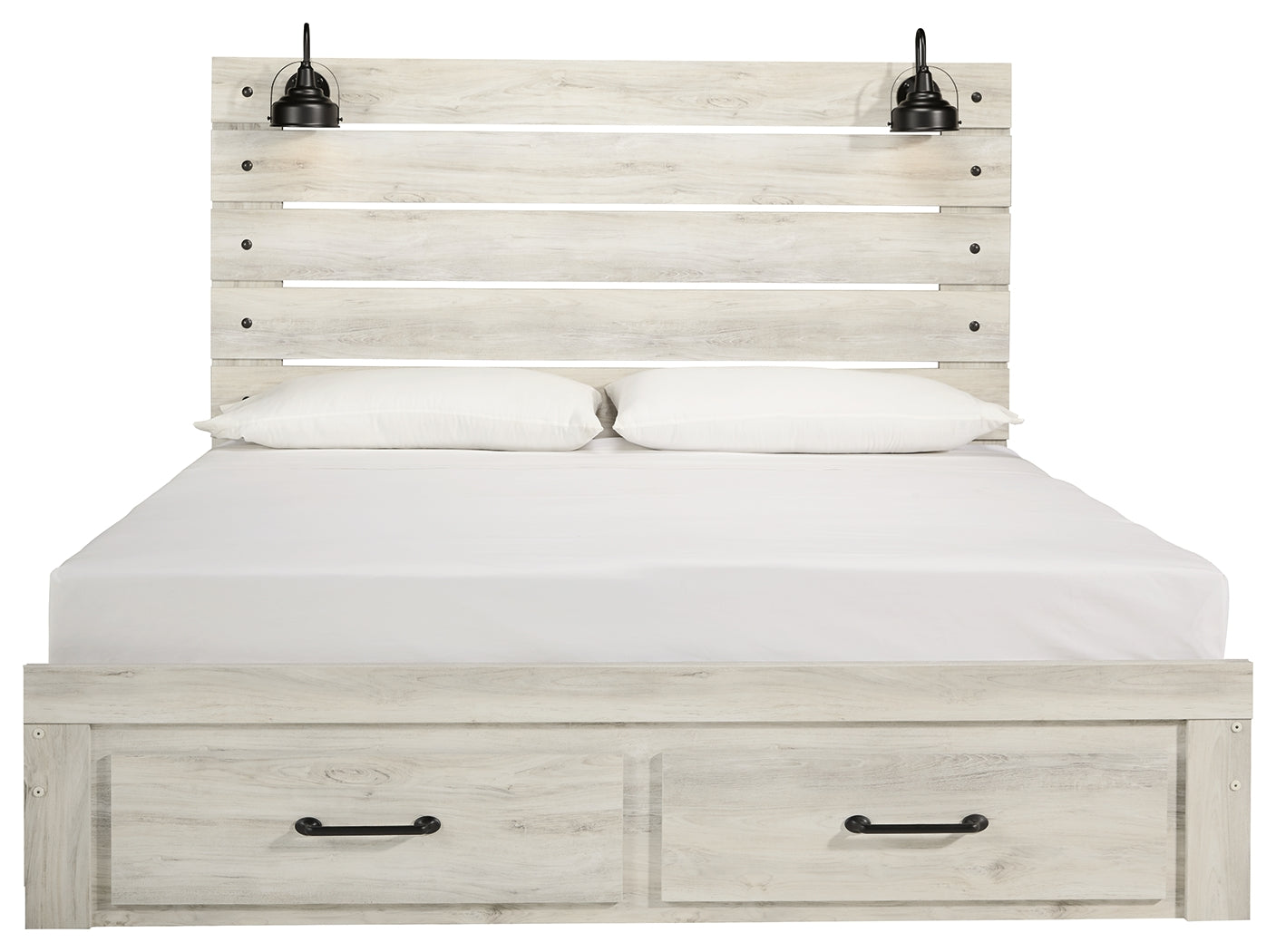 Cambeck King Panel Bed with 2 Storage Drawers