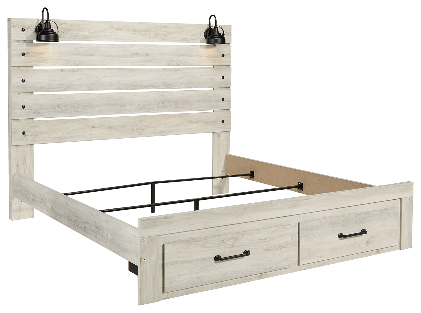 Cambeck King Panel Bed with 2 Storage Drawers