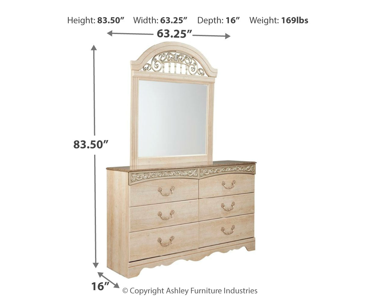 Catalina Dresser and Mirror