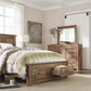 Blaneville Queen Panel Bed with 2 Storage Drawers