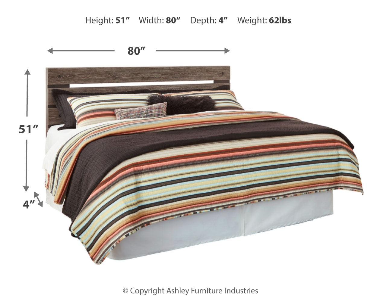 Cazenfeld King/California King Panel Headboard