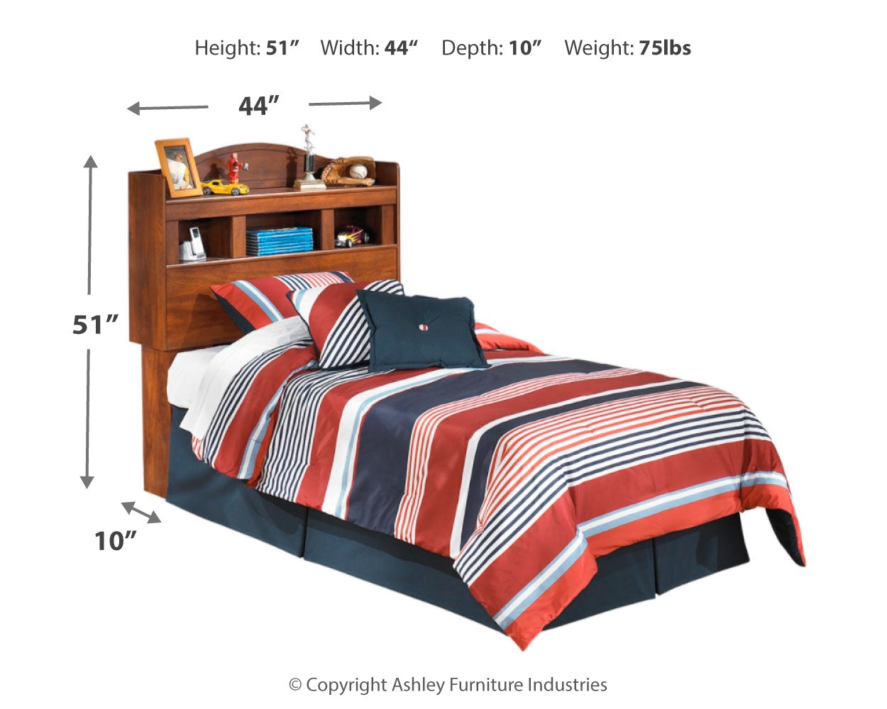 Barchan Twin Bookcase Headboard