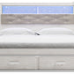 Altyra King Upholstered Bookcase Bed with Storage