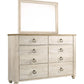 Willowton Dresser and Mirror
