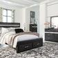 Starberry Queen Panel Bed with 2 Storage Drawers