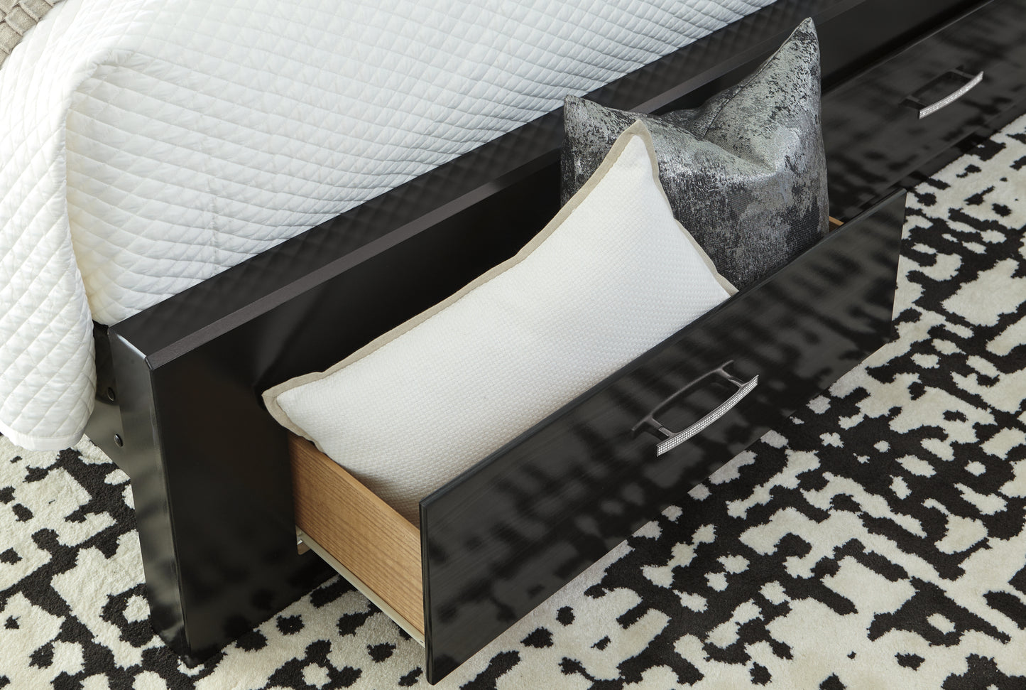 Starberry Queen Panel Bed with 2 Storage Drawers