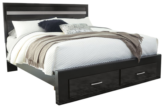 Starberry King Panel Bed with 2 Storage Drawers