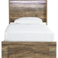 Rusthaven Twin Panel Bed with 5 Storage Drawers