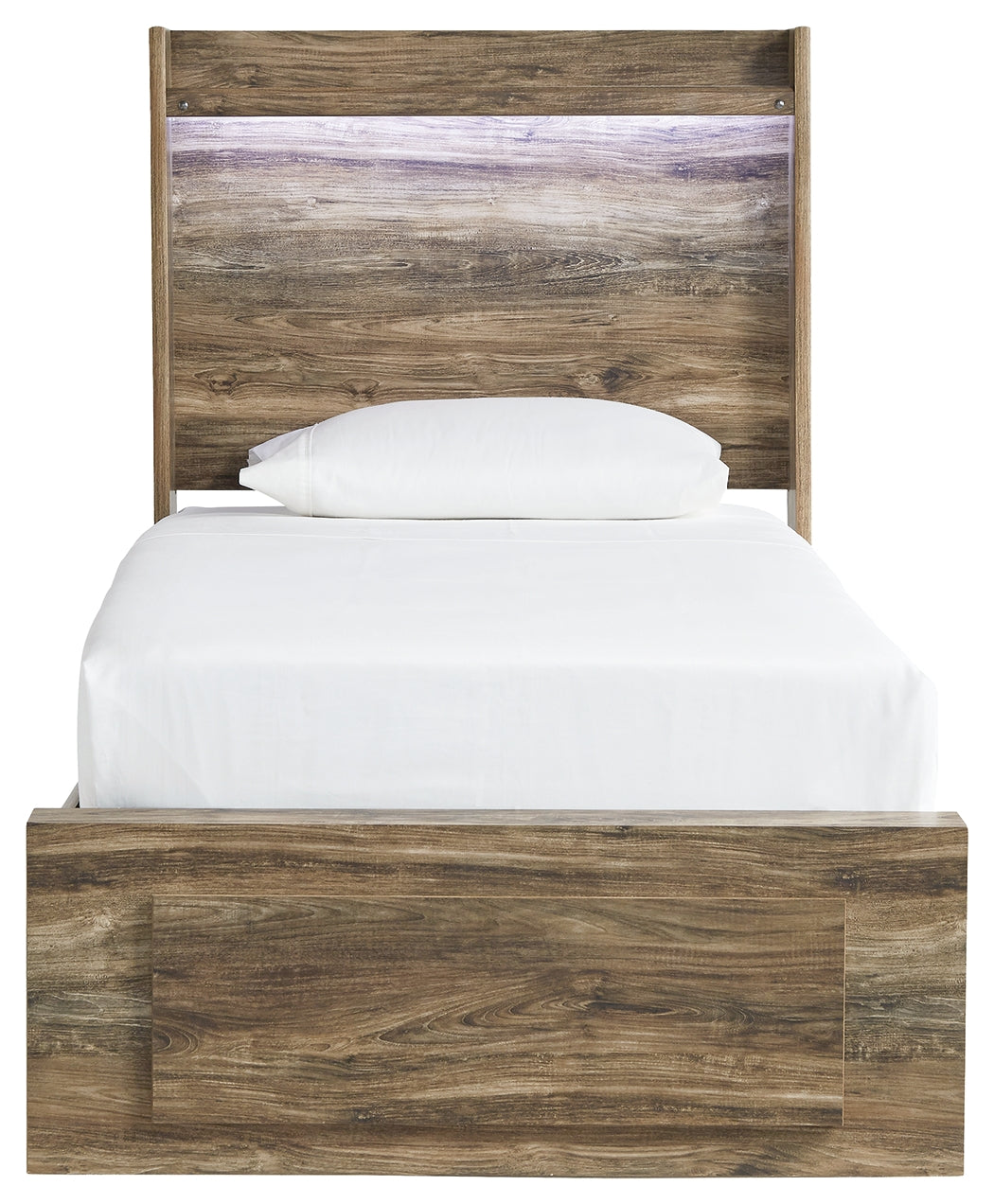 Rusthaven Twin Panel Bed with 5 Storage Drawers
