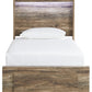 Rusthaven Twin Panel Bed with 1 Storage Drawer