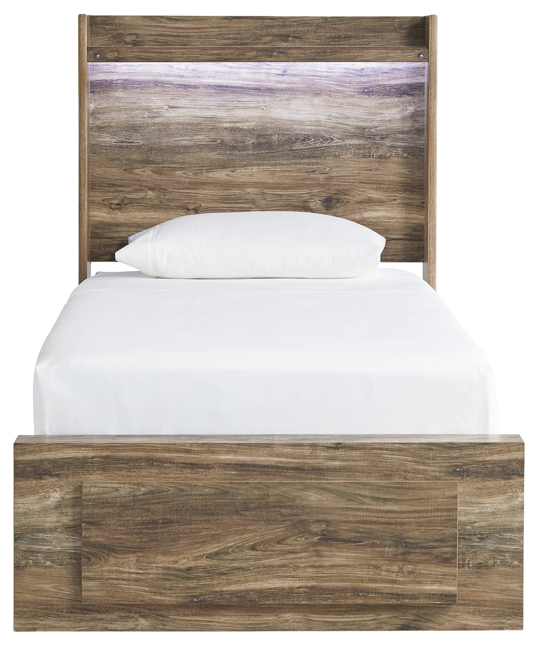 Rusthaven Twin Panel Bed with 1 Storage Drawer