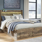 Rusthaven Queen Panel Bed with 2 Storage Drawers
