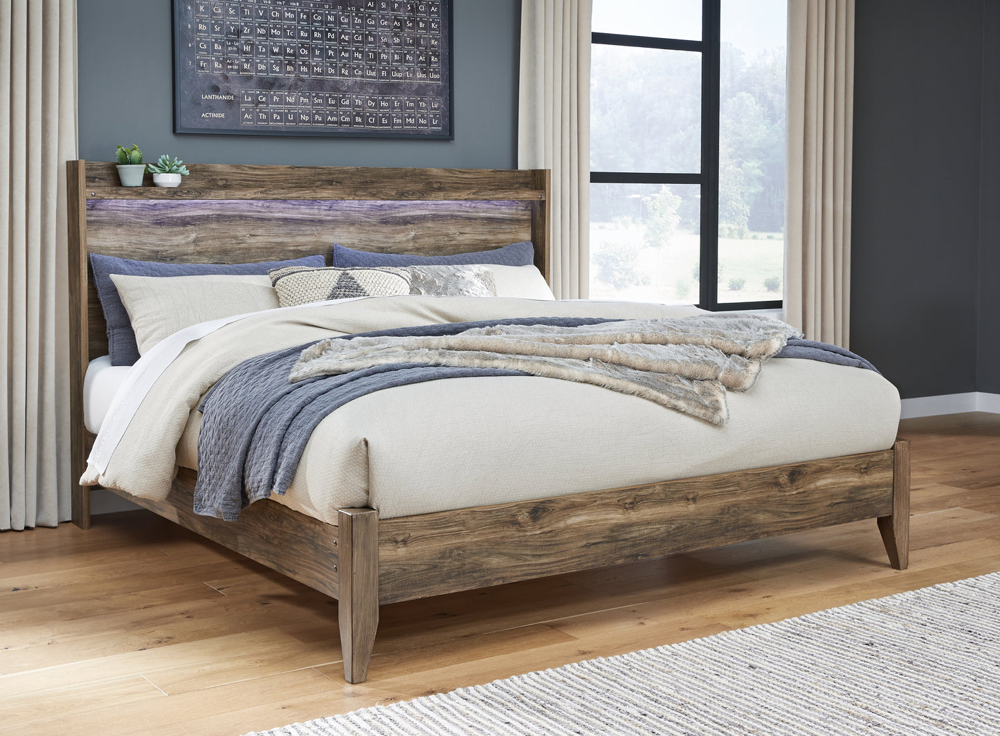 Rusthaven King Panel Bed