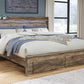 Rusthaven King Panel Bed with 2 Storage Drawers
