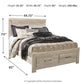 Bellaby Queen Platform Bed with 2 Storage Drawers
