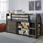Caitbrook Twin Loft Bed with 1 Large Storage Drawer