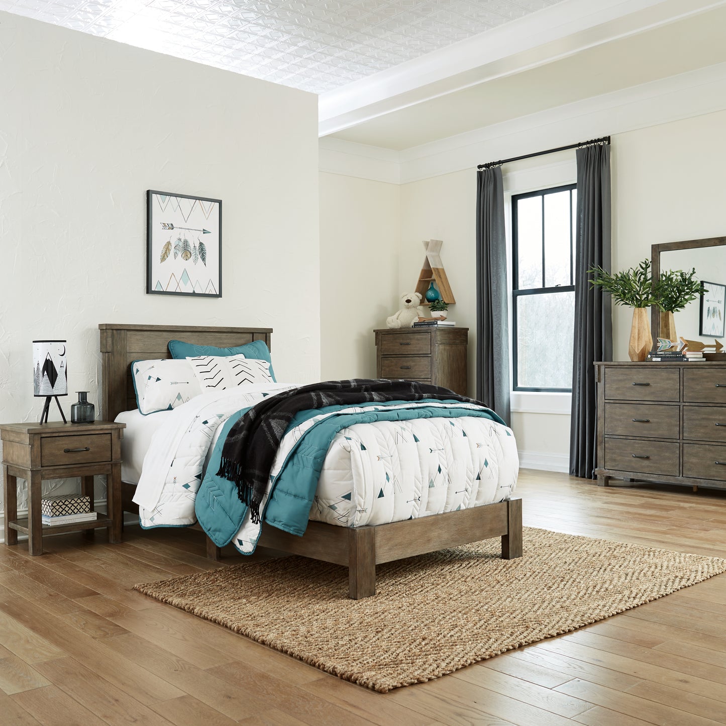 Shamryn Twin Panel Bed