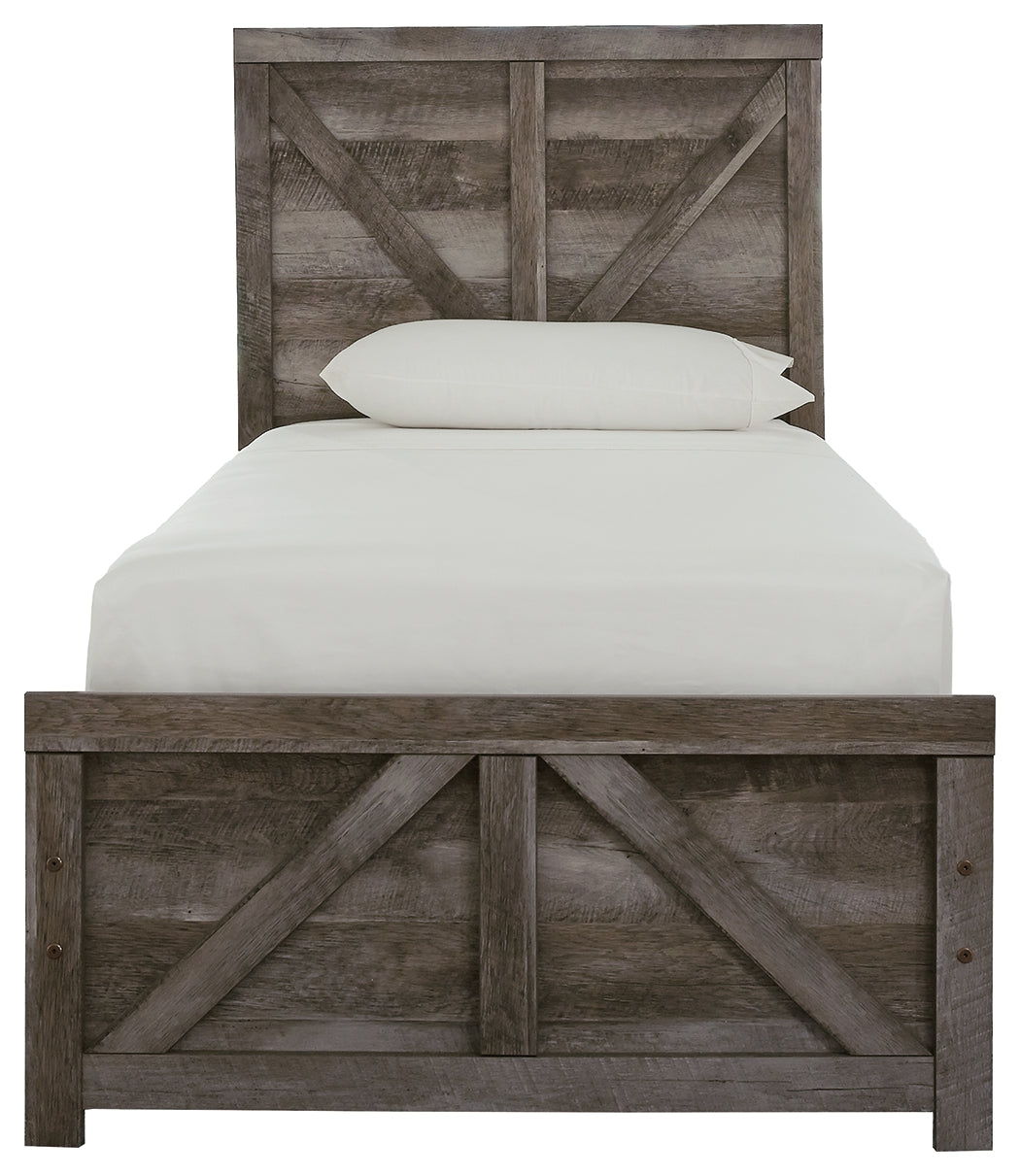 Wynnlow Twin Crossbuck Panel Bed