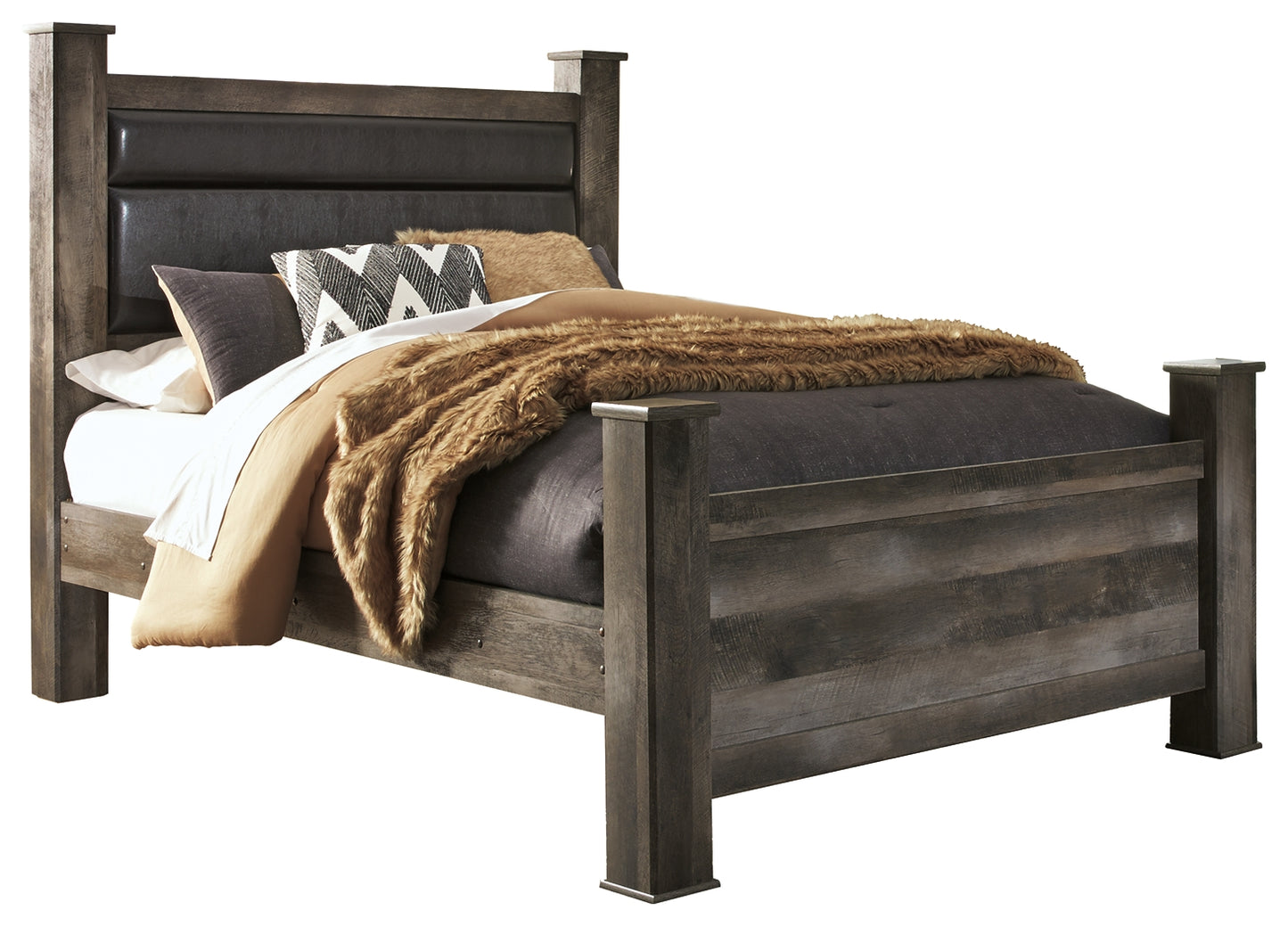 Wynnlow Queen Upholstered Poster Bed
