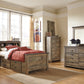 Trinell Twin Bookcase Bed with 2 Storage Drawers