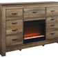 Trinell Dresser with Electric Fireplace