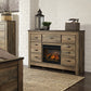 Trinell Dresser with Electric Fireplace