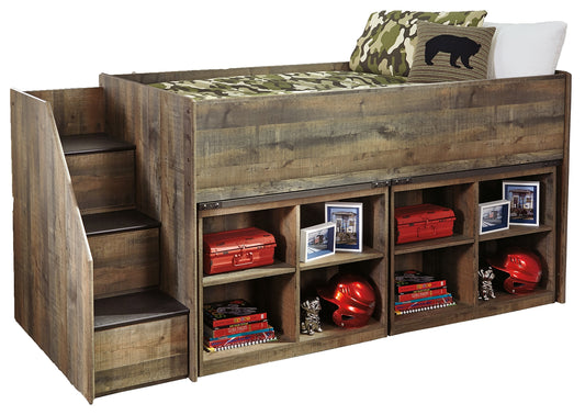 Trinell Twin Loft Bed with 2 Bookcases