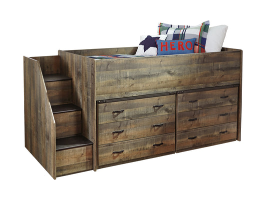 Trinell Twin Loft Bed with 6 Drawer Storage