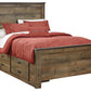 Trinell Full Bookcase Bed with 2 Storage Drawers