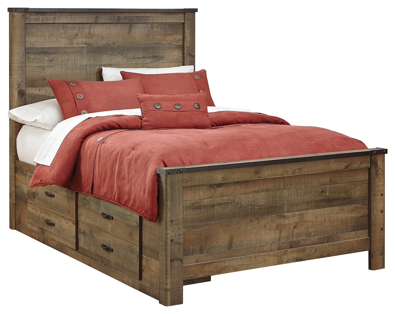 Trinell Full Bookcase Bed with 2 Storage Drawers
