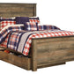 Trinell Full Panel Bed with 1 Large Storage Drawer