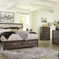 Brueban California King Panel Bed with 2 Storage Drawers