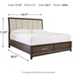 Brueban Queen Panel Bed with 2 Storage Drawers
