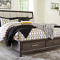 Brueban Queen Panel Bed with 2 Storage Drawers