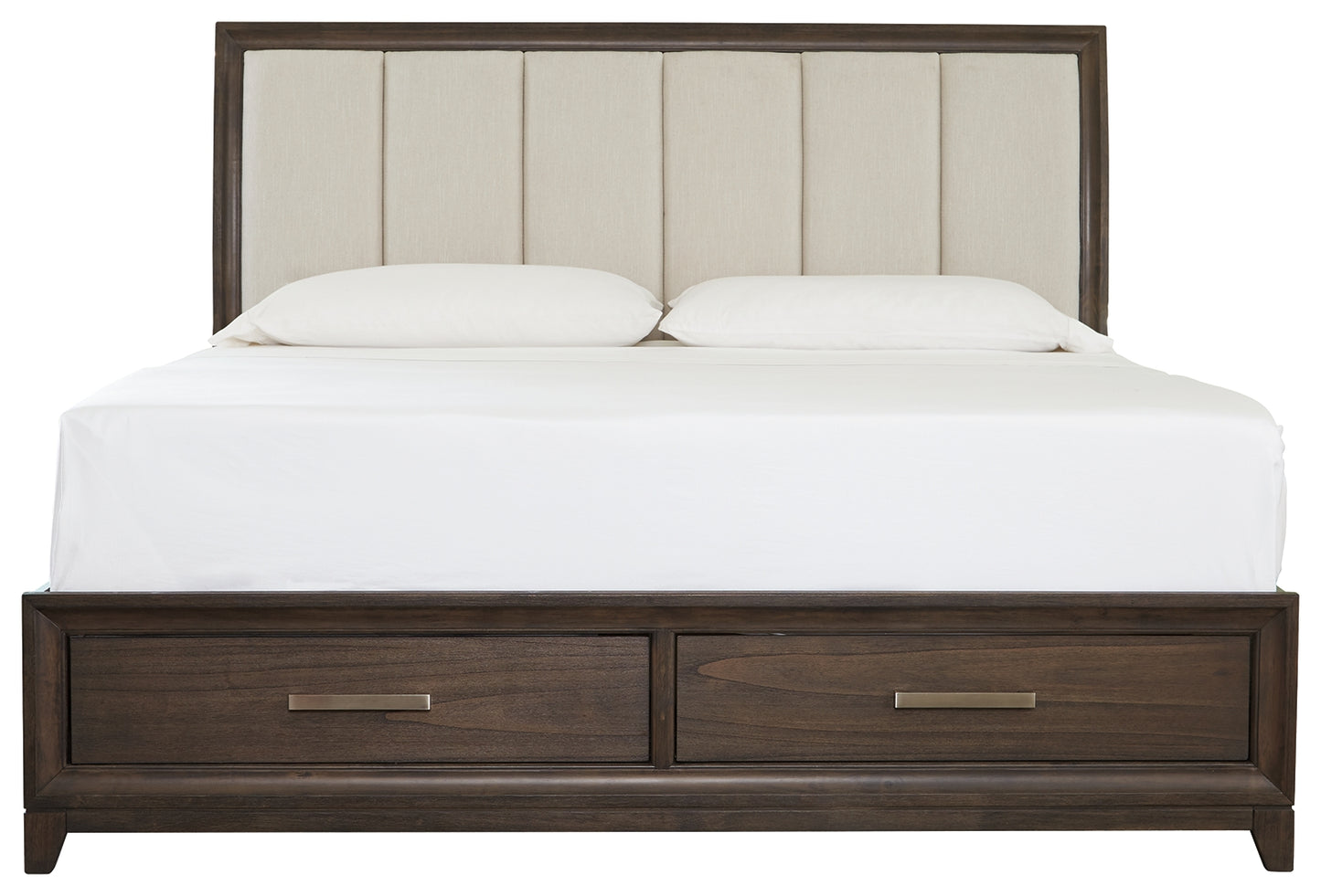 Brueban King Panel Bed with 2 Storage Drawers