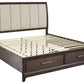 Brueban California King Panel Bed with 2 Storage Drawers