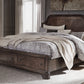 Adinton Queen Panel Bed with 2 Storage Drawers