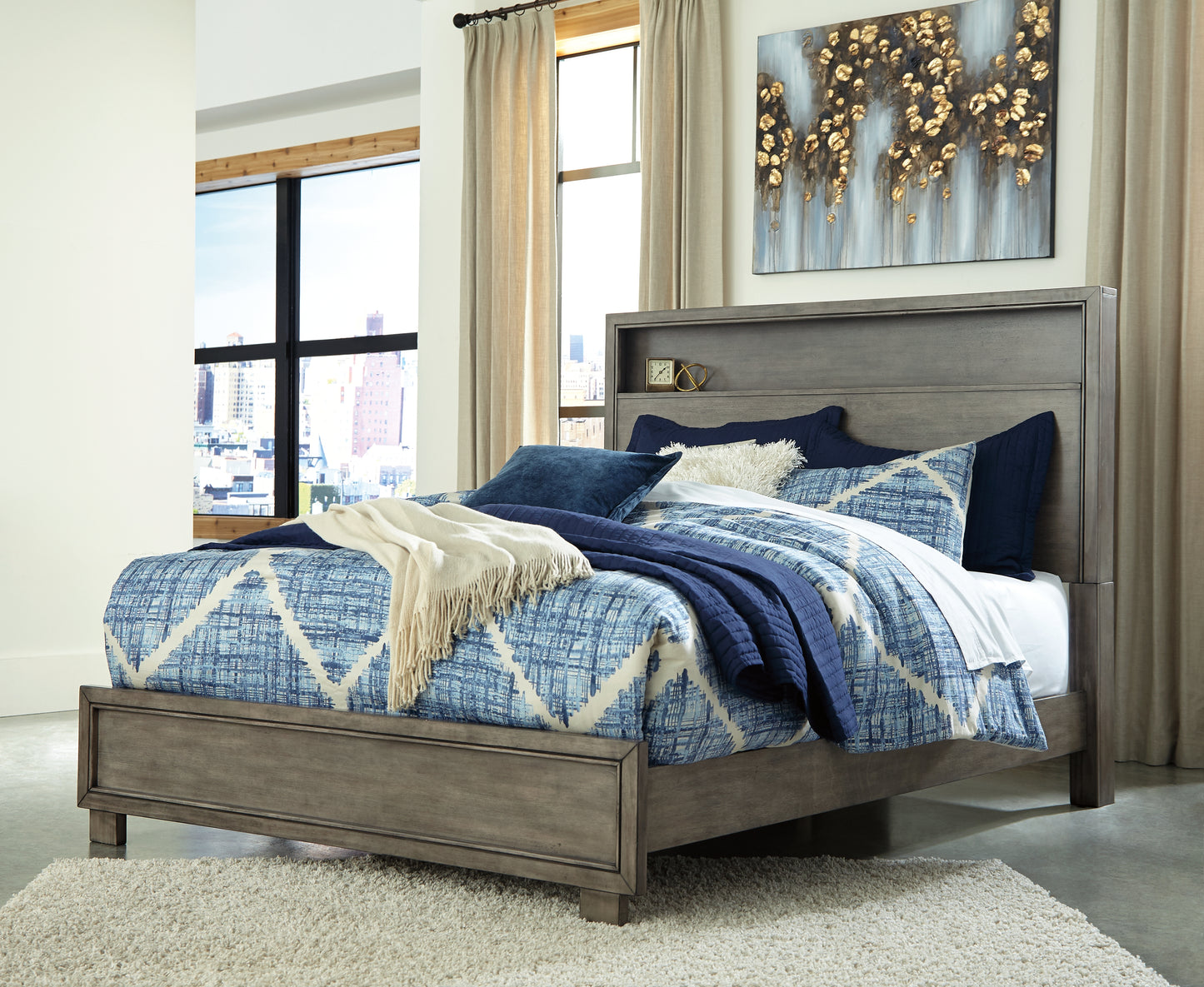 Arnett King Bookcase Bed