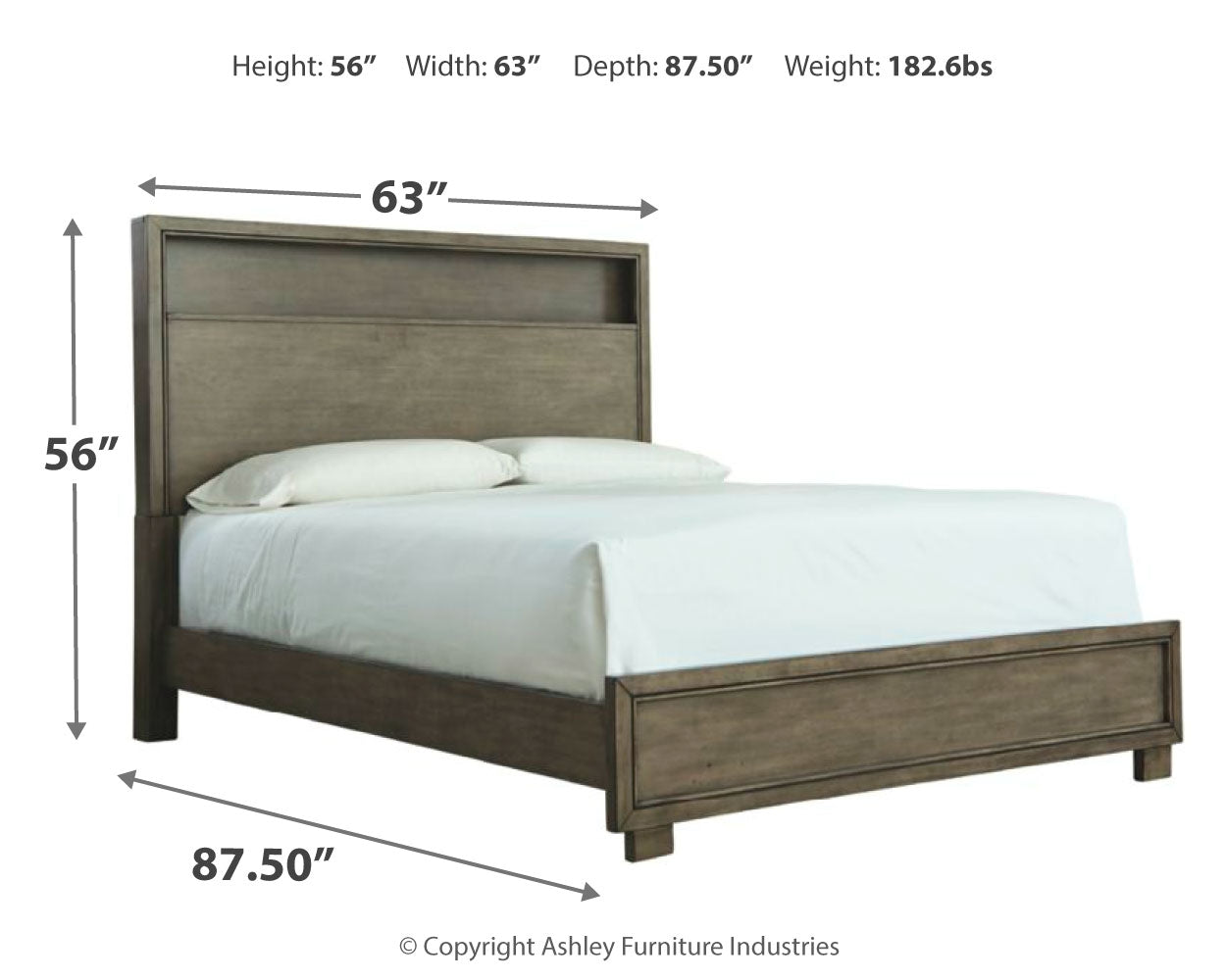 Arnett King Bookcase Bed
