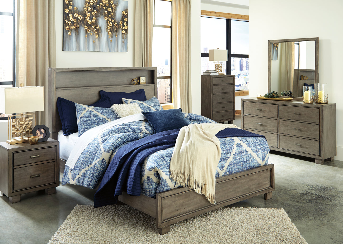 Arnett King Bookcase Bed